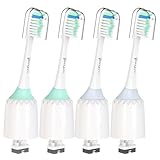 Senyum 歯ブラシヘッド フィリップス ソニッケアー 交換用ヘッド Eシリーズ エッセンス Xtreme Elite Advance and CleanCare ねじ式電動ハンドル フィリップソニックケア用ブラシヘッド 4個パック
