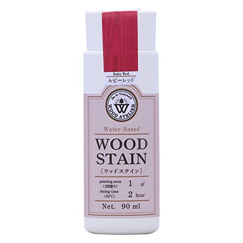 和信ペイント 水性着色剤 ウッドアトリエ ウッドステイン 90ml 800626 木目を生かした着色 WS-26 ルビーレッド