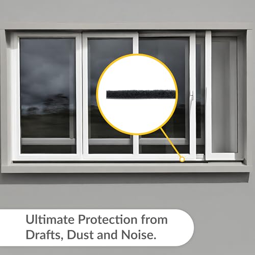 Brixwell Window Pile Seal - 100' Roll, 0.250" Pile Height, Medium Density, Gray Finish, Window Seal Strip, Weatherproofing Solution for Windows & Doors, Waterproof Tape for Windows by BRIXWELL - Used condition - Image 5