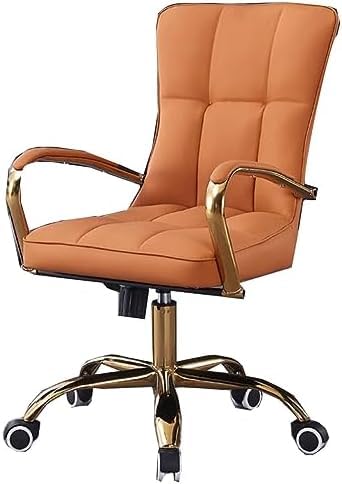 Chaise de travail roulante blanche pour soulager le dos devant l'ordinateur