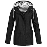 🧥 Regenjacke Damen Wasserdicht Atmungsaktiv Regenjacke mit Kapuze,Damen Regenjacke Leichte Große Größen Sport Regenparka Sonnenschutz Winddicht Regenmantel Jacken Damen Mantel mit Taschen Damen wasserdichte, Lange Regenjacke - leichte, atmungsaktive Outdoorjacke mit Kapuze Windbreaker
