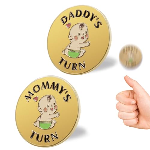 Image of New Parent Decision Coin Funny Pregnancy Gifts for First Time Moms Dads, Cute New Parents Gift Mommy Daddy Couples Gift Ideas, Gag Gift for Shower Birthday Fathers Day