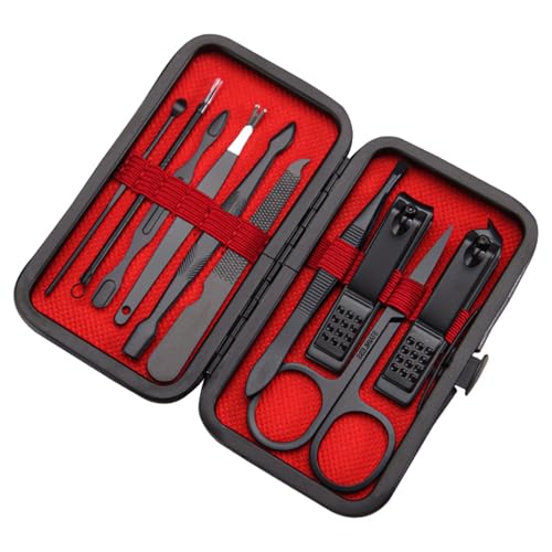 Kit De Manicura: Juego De Cuidado De Uñas De Acero Inoxidable 10 En 1, Herramientas De Cuidado Portátiles | Diseño De Almacenamiento Compacto, sistima Multifunción De Cuidad0 De Manos Y Pies Para Uso