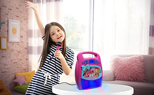 Ekids Jojo Siwa Bluetooth Karaoke Machine, Portable Bluetooth Party Speaker With Microphone For Kids, Speaker With Usb Port To Play Music #TOP4