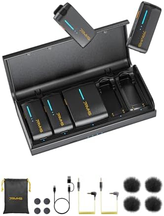 【新品】comica Vimo Q 送信機4台+受信機1台 ワイヤレスピンマイク Comica Vimo Q 送信機4台+受信機1台 黒ワイヤレスピンマイク 200m伝送