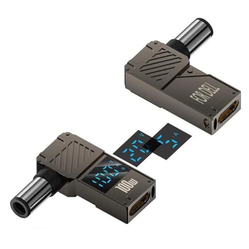Image of ETZIN USB C Female to DC 7.4 x 5.0mm DC Power Fast Charging Adapter for Dell | Aluminium Alloy 90 Degree Angled (7.4x5.0mm DELL)