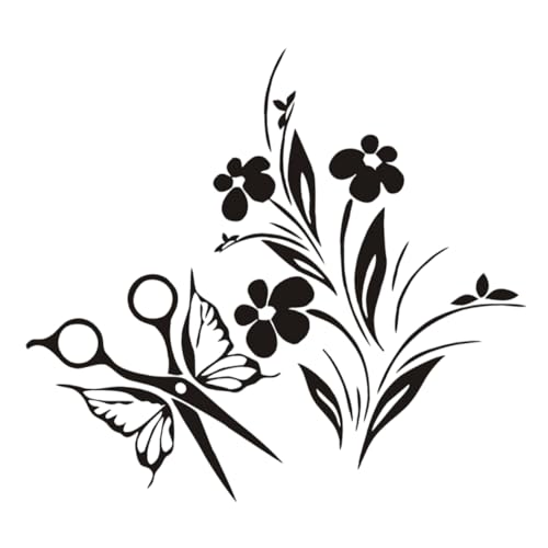 Veemoon Adesivo Da Parete Forbici Decorazione Adesiva Da Parete Carta Da Parati Per Saloni Parrucchieri Facile Da Applicare e Rimuovere Senza Residui Per Pareti Lisce e Vetri