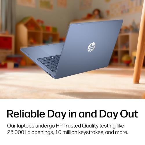 Image of HP OmniBook 3 14 inch Next Gen AI PC, 2K Display, Snapdragon X X1-26-100, 16 GB RAM, 256 GB SSD, Qualcomm Adreno GPU, Windows 11 Home, Starlit Blue, 14-hz0588nr