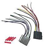 Radio Wiring Harness Adapter Compatible with Universal ISO 8+8Pin, Android Car Stereo Power and Speaker Wire Connector, Fits for Boss Jenson Leadfan Bluetooth Aftermarket Radio