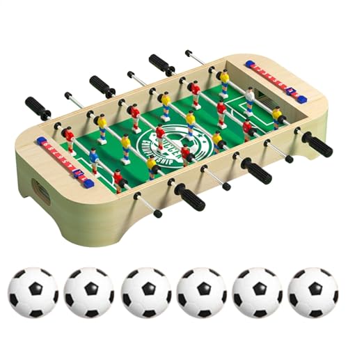 Kickertisch für Kinder, Holz-Desktop-Spiele, Fußball-Brettspiele, Fußball-Brettspiel, Tischfußballspiel, einfach zu bedienen, tragbar für und Mädchen, Kinder/Erwachsene/Familie