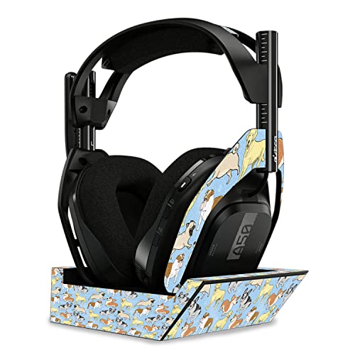 Image of MightySkins Glossy Glitter Skin Compatible with Astro A50 Wireless Headphones + Base Station (Gen 4) - Puppy Party | Protective, Durable High-Gloss Glitter Finish | Easy to Apply | Made in The USA