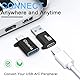 Oliveria USB C auf USB Adapter 4 Stück, Typ C auf USB 3.0 Adapter, USB Type-C auf USB, Thunderbolt 3 auf USB Buchse OTG Adapter für Phone 15, MacBook Pro 2022/2021/2020, Galaxy und weitere