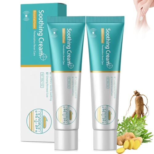 2Pcs Soothing Cream, Herbal Vein Care Cream for Legs & Shoulders, Botanical Massage Cream with Turmeric, Ginseng & Mugwort, Quick Absorb Non-Sticky Daily Hydrating Massage Lotion