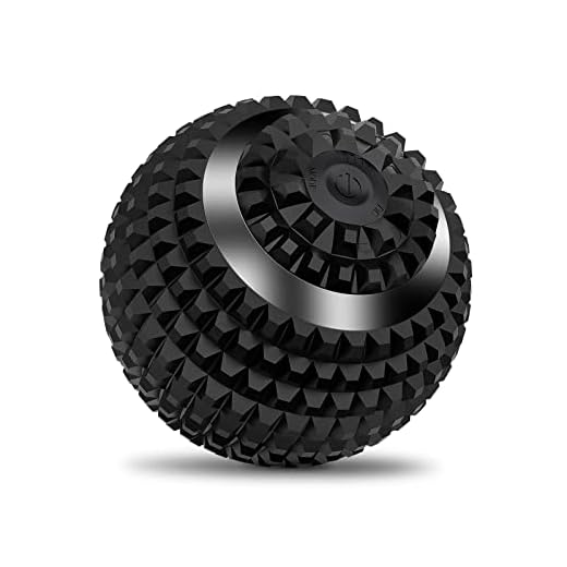 Uppye Vibrating Ball Massager, Vibration Massage Ball for Physical Therapy, Mobility Ball for Workout Recovery, Deep Tissue Massager for Pain Relief and Trigger Point Treatment (Black)