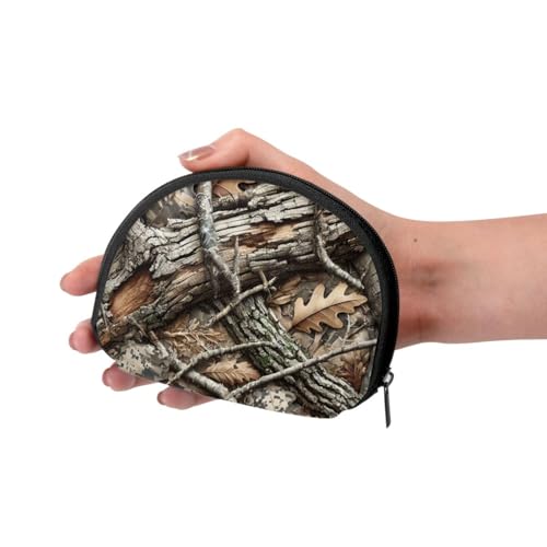 Portable Coin Purse Mossy-Tree-Camo-Leaves Mini Zippered Money Pouch Card Holder3