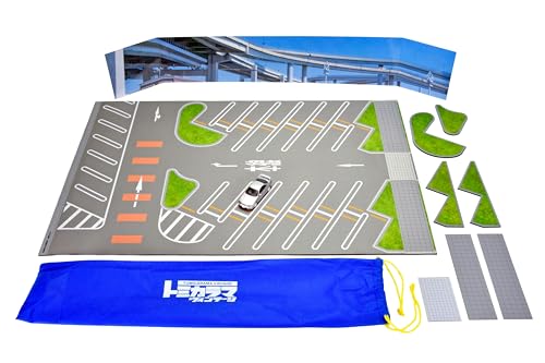 トミーテック (TOMYTEC) トミカラマ ヴィンテージ 1/64 14a 大黒パーキングエリア マットC (LV-N 日産スカイラインGT-R 付属) ラバーマット＋ ABS樹脂、アクリル製小物セット (塗装済、一部組立済) ＋ ダイキャスト製ミニカー 339670