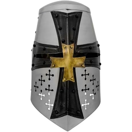 Handcrafted Medieval Knight Headpiece Crusader Helmet