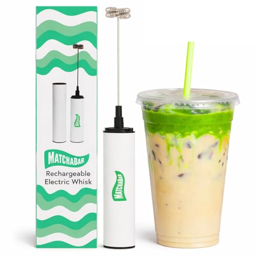 MatchaBar Electric Milk Frother Hand Blender...