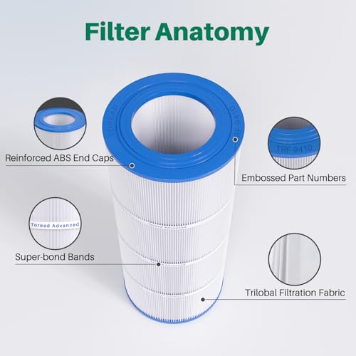 Image of CC100 Pool Filter Replaces Pentair Clean and Clear 100, CCRP100, PAP100, PAP100-4, Ultral-C3, Unicel C-9410, R173215, Filbur FC-0686, 59054200, 160316, 160354, SP100 Predator 100