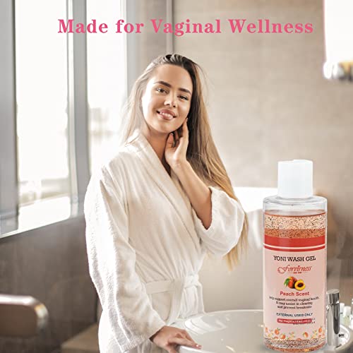 Forvirness Feminine Wash With Cleaning Factor, Vaginal Wash - Clean, Remove Odor, Ph Balance For Women, Gynecologist Tested Peach Yoni Wash With Coconut Oil, Aloe Vera Extract, 6.7 Fl.oz Intimate Wash #TOP6