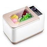 Lavatrice a ultrasuoni per verdure, 10 l, portatile, con cestello di scarico e lucernario visibile per lavare frutta, cibo, carne, frutti di mare e riso