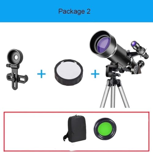 Telescopio refractor 70mm para principiantes en astronomía miniatura 2