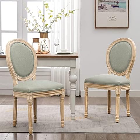 Barock Esszimmer Stuhl Küchenstühle 2er Set Louis Polsterstühle Französische Esszimmerstühle Cover