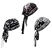 Elephant Brand Doo Rag 100% Cotton - Skull Cap Beanie for Cycling - Head Wrap Pack of 3 (Biker 2)