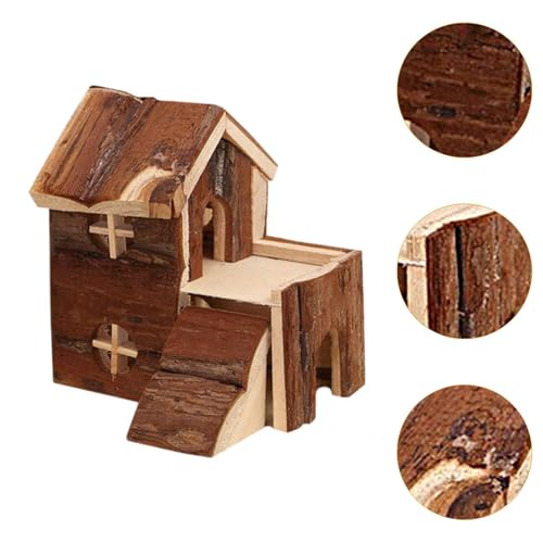 Yajuyi Casa de Hamster de Madeira Pet Casa de Madeira Suprimentos Pequeno Animal Esconderijo para Pe