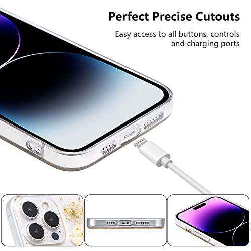 Coque iPhone 13 Pro paillettes avec véritables fleurs séchées blanches - 7
