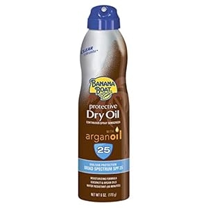 Banana Boat UltraMist Protective Tanning Dry Oil Clear Spray Sunscreen SPF 25: 6 OZ