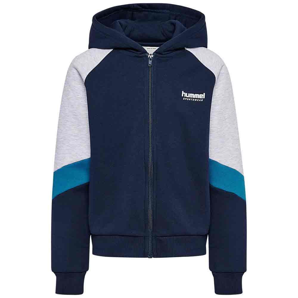 Veste à capuche ample hummel enfant avec zip robuste et molleton thermorégulateur