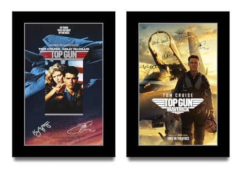 Affiche Top Gun A4 avec photo et autographe imprimé pour fan de cinéma