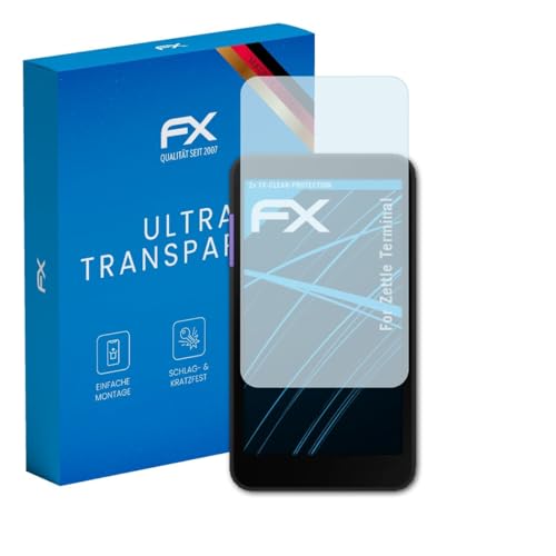 atFoliX Screen Protection Film compatible with Zettle Terminal Screen Protector, ultra-clear FX Protective Film (2X)