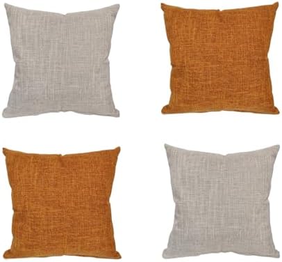 Kit 4 Capas de Almofada Linho Luxo Decorativa 45x45 para Sofá – C...