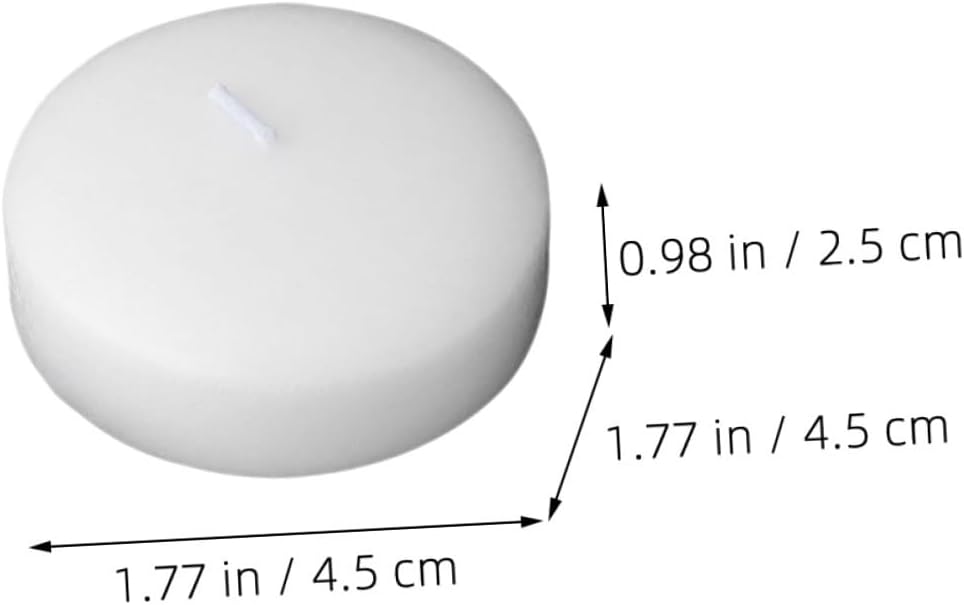 6pcs Unscented Dripless Floating Tealight Candles 4.5x2.5cm Small Round Pool Decorative Candles for Weddings, Romantic Dinners, Birthday Parties, and Hotel Events