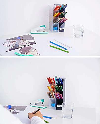 Organizador Multiuso Porta Caneta Escritório Rack De Armazenamento Branco