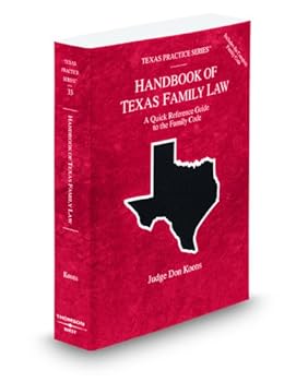 Paperback Handbook of Texas Family Law 2008-2009 Book