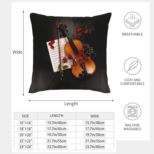 Housse de coussin violon de qualité pour décorer un salon élégant - 5