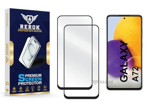 Image of Gorilla Tempered Glass Screen Protector Compatible with Samsung Galaxy A72 [Pack of 2] | Edge-to-Edge, Bubble-Free, Case Friendly, Easy Installation Kit