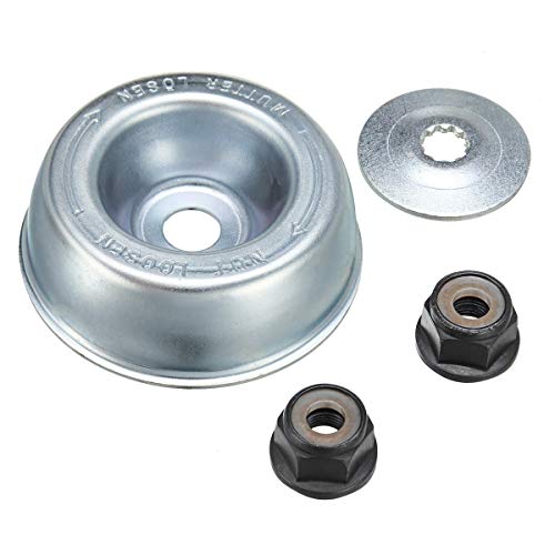 Plmvhpb 4 Piezas Kit De Fijacion De La Tuerca De La Cuchilla De La Caja De Engranajes De Repuesto Por Cortador De Arbustos Podadora De Cesped