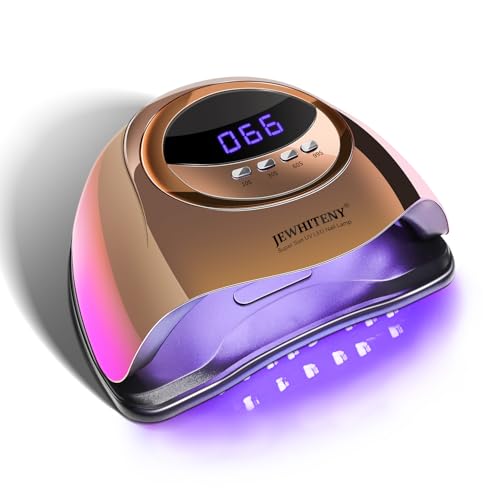 JEWHITENY White U V LED Lamp for Nails:Fast Nail Dryer for Gel Polish with 4 Timers and Automatic Sensor Professional LED Nail Lamp Manicure Tool