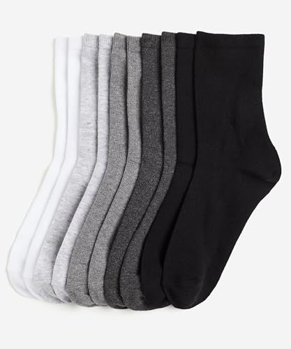 JAMES FIALLO Men's 6 Pack Lightweight & Versatile Quarter Socks, Ideal for Casual & Everyday Wear Size 9-11 & 10-132