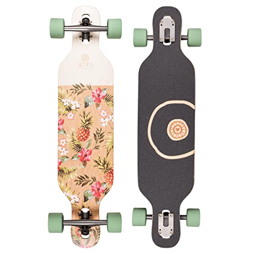 BTFL Drop-Through Longboard Polly 3 Skateboard für Mädchen,...