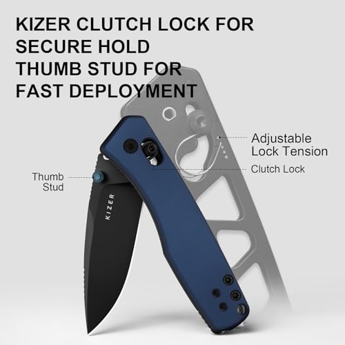 Image of Kizer Aegis EDC Pocket Knife, 2.8 inch AEB-L Steel Drop Point Folding Knife
