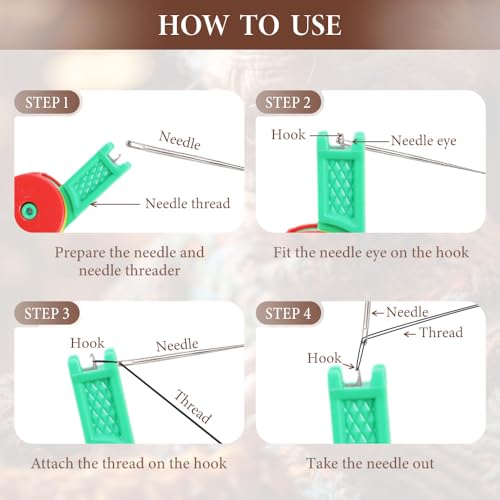 image for Runsgo Automatic Needle Threader,New Sewing Machine Needle Threader,Se