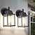 COTTAGE LIFE Small Outdoor Wall Lanterns 2 Pack Black Matte Finish Waterproof Exterior Light Fixtures with Clear Glass Wall Mount Sconces for Porch Garage Front Door (Bulbs Not Included)