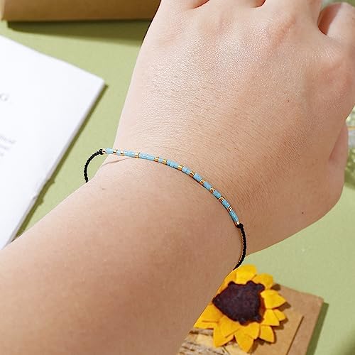 RareLove Presentes de início para mulheres pulseira com contas de código Morse, incentivo inspirador