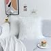 Kevin Textile Set of 2 Decorative New Luxury Series Merino Style Off-White Fur Throw Pillow Case Cushion Cover Pillow Cover for Bed, 20"x 20"(50x50cm)