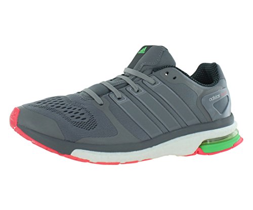 adidas Mens Adistar Boost Réfrigérer Chaussures de Course (Gris, Flash Vert) SZ. 9.5